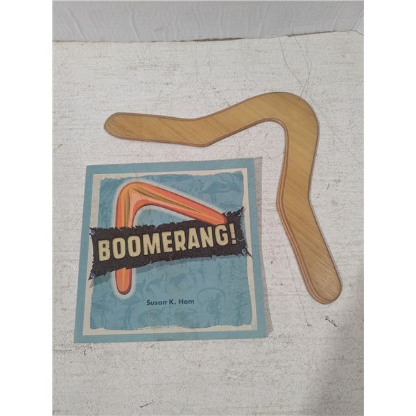 Boomerang with book
