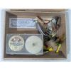 Image 2 : Cuban cigar box with fishing lures and line