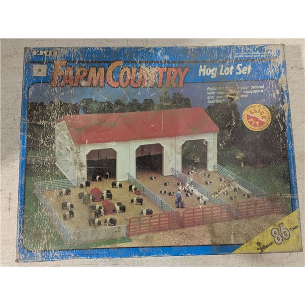Vintage toy, "ERTL", "Farm Country", Hog Lot Set, 1991, sealed in original box