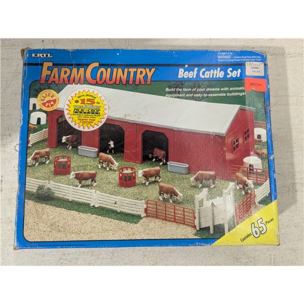 Vintage toy, "ERTL", "Farm Country", Beef Cattle Set, 1993, sealed in original box