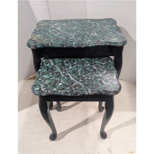 Nesting end tables, 14x10x16" and 18x12x19.5"