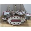 Image 1 : Mixed ukranian pattern chinaware dishes