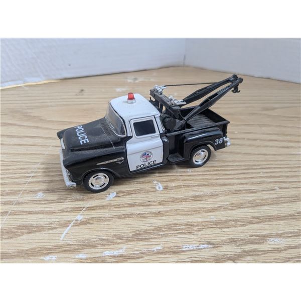 Vintage Police tow truck toy