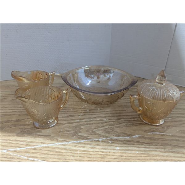 Orange glass lot