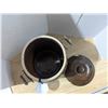 Image 2 : Vintage stoneware water cooler, no chips or cracks on main vessel, chips on lid, no spout, includes 