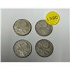 Image 1 : (4) 1964 Canada Silver 25 Cents.