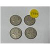 Image 1 : (4) 1964 Canada Silver 25 Cents.