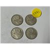 Image 1 : (2) 1965 and (2) 1966 Canada Silver 25 Cents.