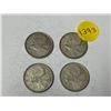 Image 1 : (4) 1966 Canada Silver 25 Cents.