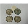 Image 2 : (4) 1966 Canada Silver 25 Cents.