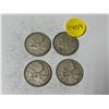Image 1 : (4) 1960 Canada Silver 25 Cents.