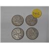 Image 1 : (4) 1962 Canada Silver 25 Cents.