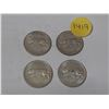 Image 1 : (4) 1967 Canada Silver 25 Cents.