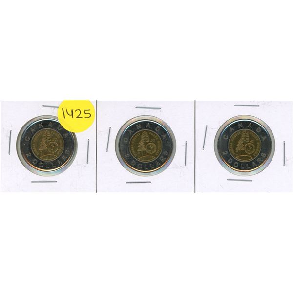 (3)  2011 Canadian Two Dollar - Boreal Forest.