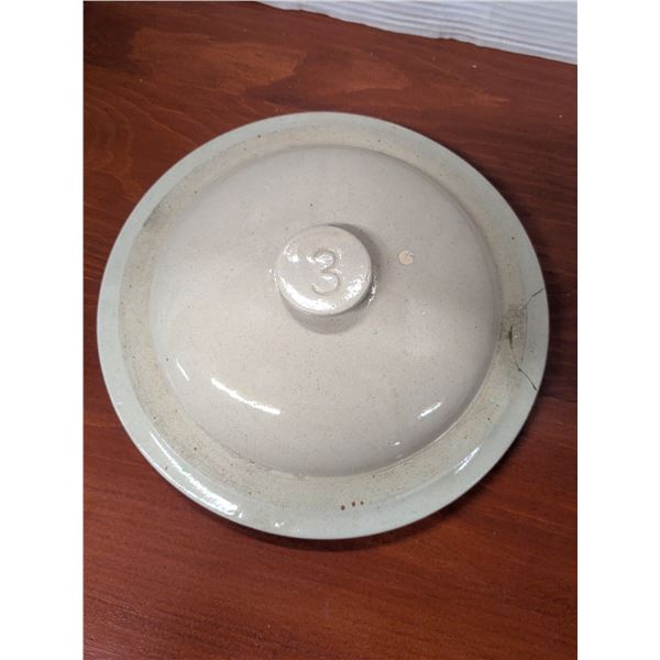 Lid for 3 gallon crock, visible repair