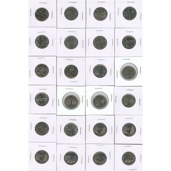 Lot of 2000's U.S.A Special 25 Cents Coins. (Total 34 Coins)