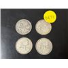 Image 1 : (4) 1959 Canada Silver 25 Cents.