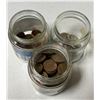 Image 2 : Jar of U.S.A One Cents from 1941 to 1995 and Jar of assorted U.S.A  5,10, 25 Cents.