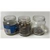 Image 3 : Jar of U.S.A One Cents from 1941 to 1995 and Jar of assorted U.S.A  5,10, 25 Cents.