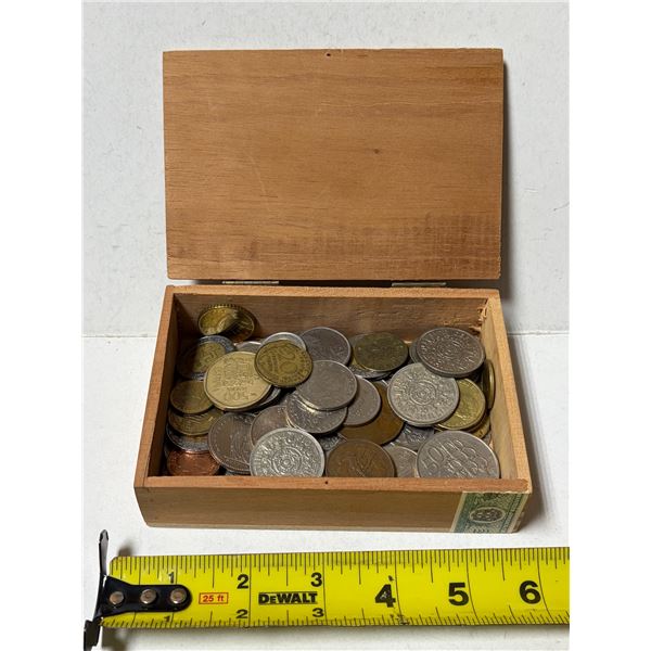 Box of Foreign Currency Coins.