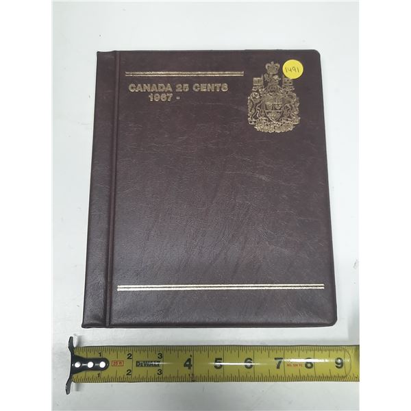 Canada 25 Cents Binder 1968-2013 (Total Coins -98 Coins) (It Also Incudes Colored 25 Cents - See Pho