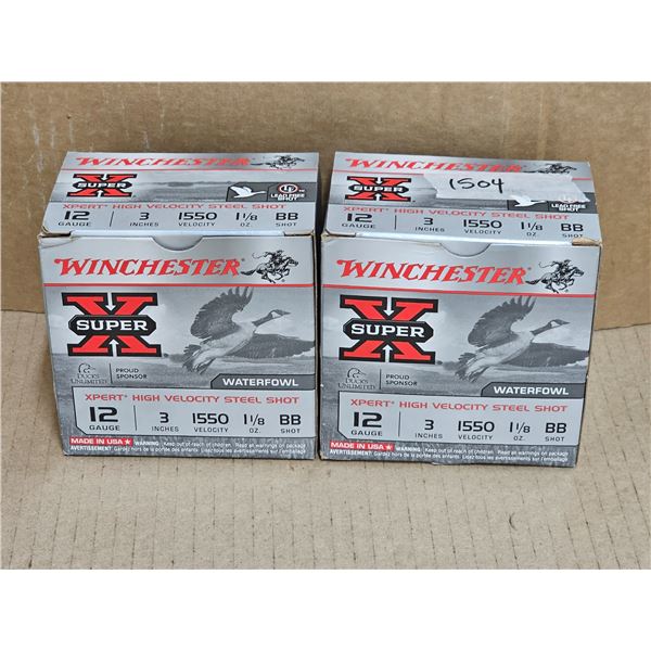 (2) Boxes Winchester Super X 12GA 3" BB Shot **PAL REQUIRED**