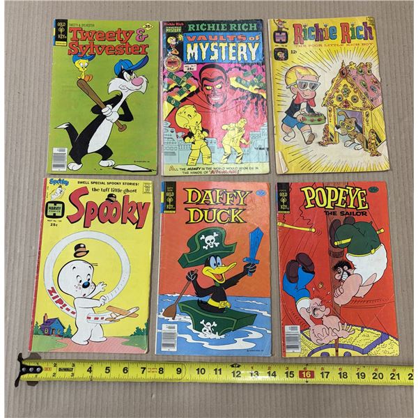Vintage comics from Harvey Publications and Gold Key, including characters like Tweety & Sylvester, 