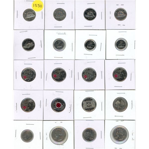 Lot of Canadian(It also includes colored 25 cents coins) and U.S.A Special Coins.