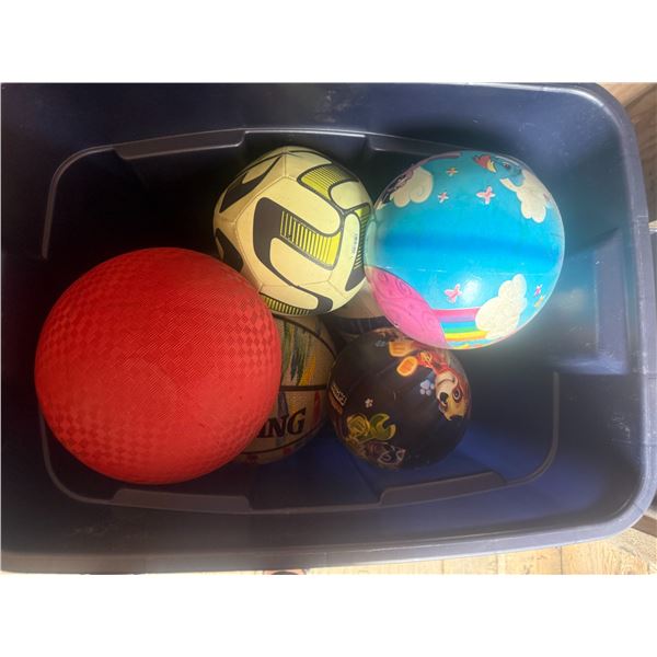 Assorted Bouncy Balls, Kickballs, and Play Balls