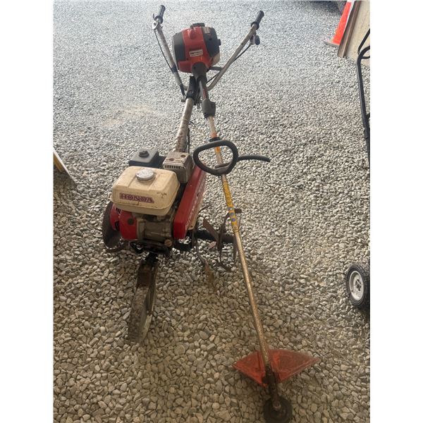 Honda Power Tiller with Husqvarna Weed Trimmer