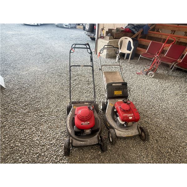 Two Honda Commercial Push Mowers: HRC215 & HRZ216