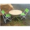 Image 2 : Outdoor Patio Table with Two Chairs and Umbrella