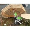 Image 3 : Outdoor Patio Table with Two Chairs and Umbrella