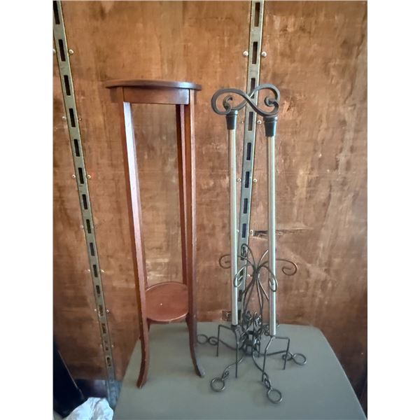 Two-Tier Plant Stand and Decorative Hanging Basket Stands