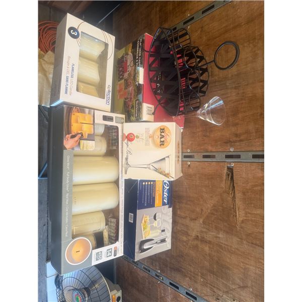 Kitchen & Home Essentials: Flameless Candles, Oster Wine Opener, and Barware