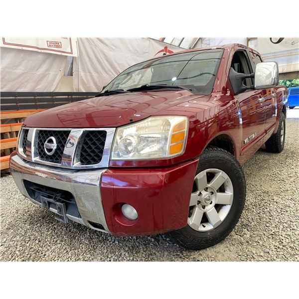 PARKSVILLE - 2005 NISSAN TITAN RED 186341 MILES - 553222-2