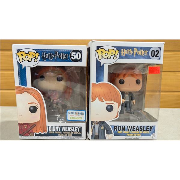 2 Harry Potter Funko Pop! Vinyl Figures w/ Ron Weasley & Ginny Weasley