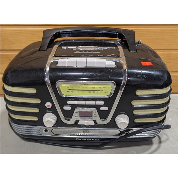 Retro Studebaker Boombox (AM/FM Radio, CD Player, & Cassette Deck)