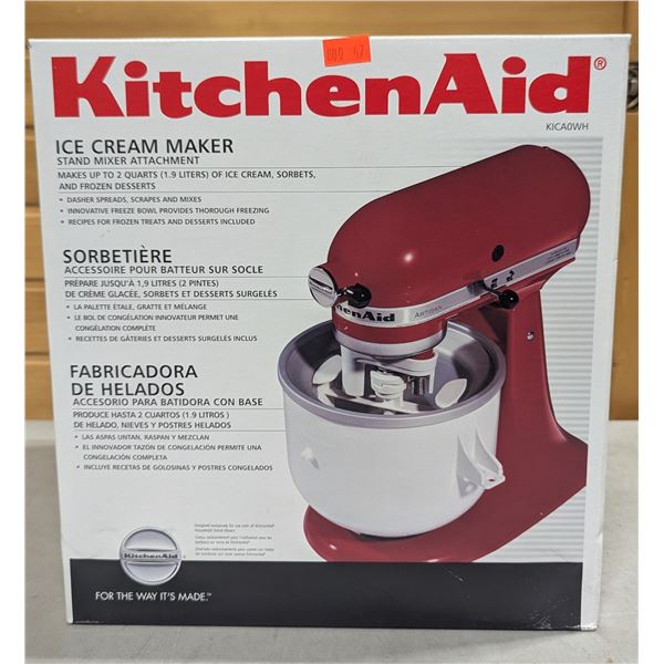 Kitchen-Aid Ice Cream Maker Stand Mixer Attachment