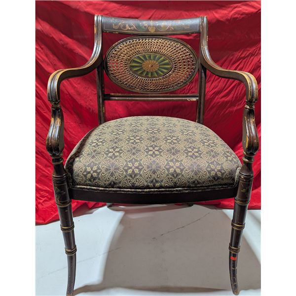 English Regency-Style Cane Armchair
