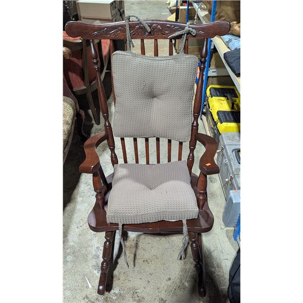 Carved Wooden Rocking Chair