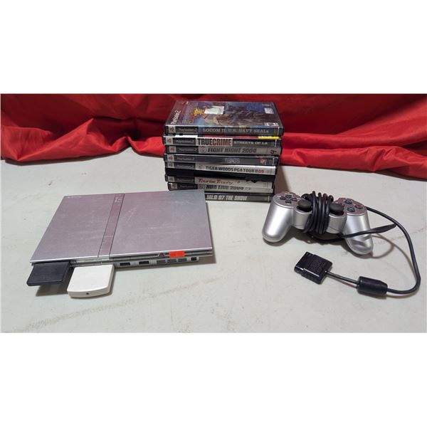 PlayStation 2 Console w/ Controller & Assorted Games