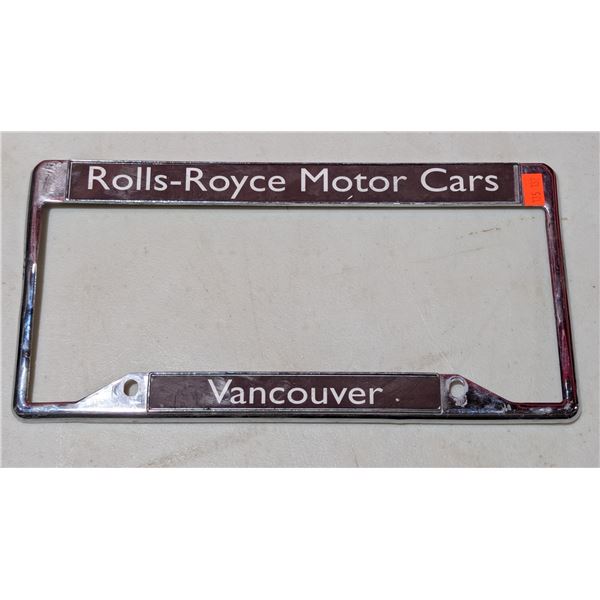 Rolls-Royce Vancouver License Plate Cover