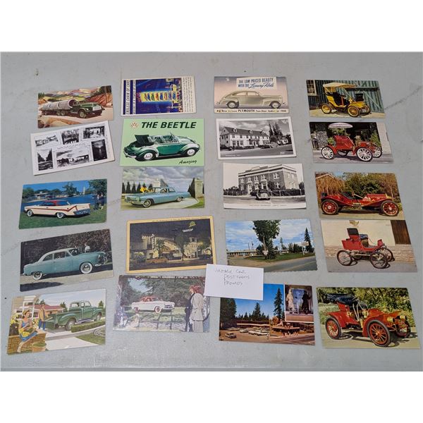Lot of Assorted VTG Car Promo Postcards