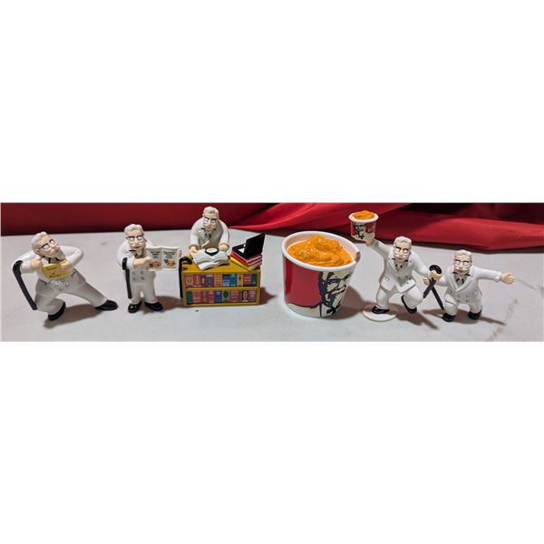 Lot of VTG KFC/Colonel Sanders PVC Figures