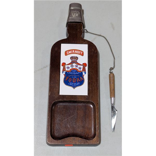 Vintage Smirnoff Vodka Cheese Cutting Board