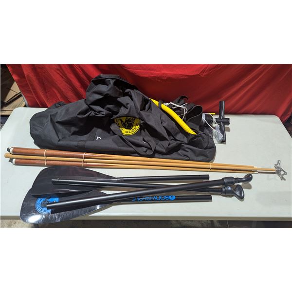 Body Glove Pump, Bag, Paddles, & Pool Cues