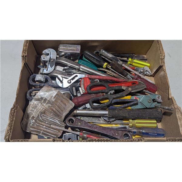 Assorted Tools: Snips, Tape Measure, Hex Keys, Screwdrivers, & More