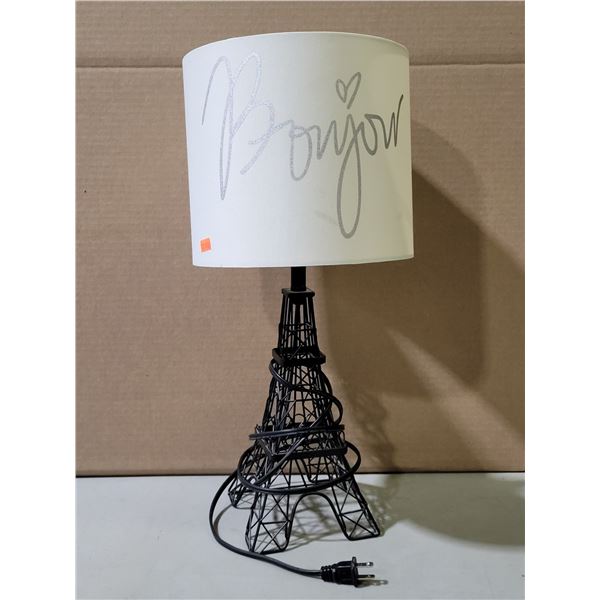 Bonjour Eiffel Tower Themed Table Lamp