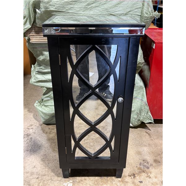 Mirrored Single Door Side Table